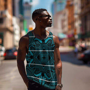 Basotho Blanket Men Tank Top Lesotho Motlatsi Seanamarena Heritage - Lesotho Breeze - African Pride