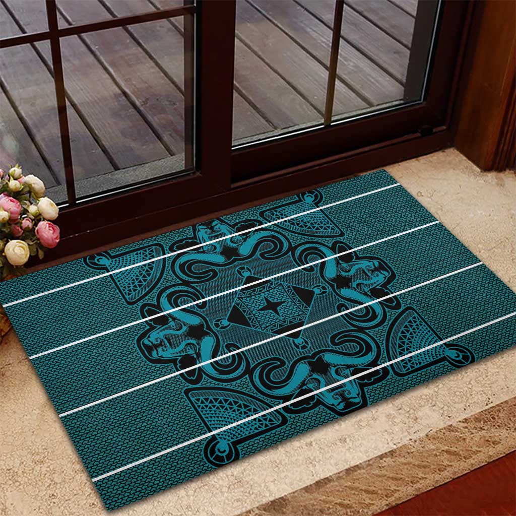 Basotho Blanket Rubber Doormat Lesotho Motlatsi Seanamarena Heritage - Lesotho Breeze - African Pride