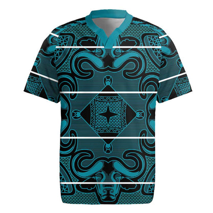 Basotho Blanket Rugby Jersey Lesotho Motlatsi Seanamarena Heritage - Lesotho Breeze - African Pride