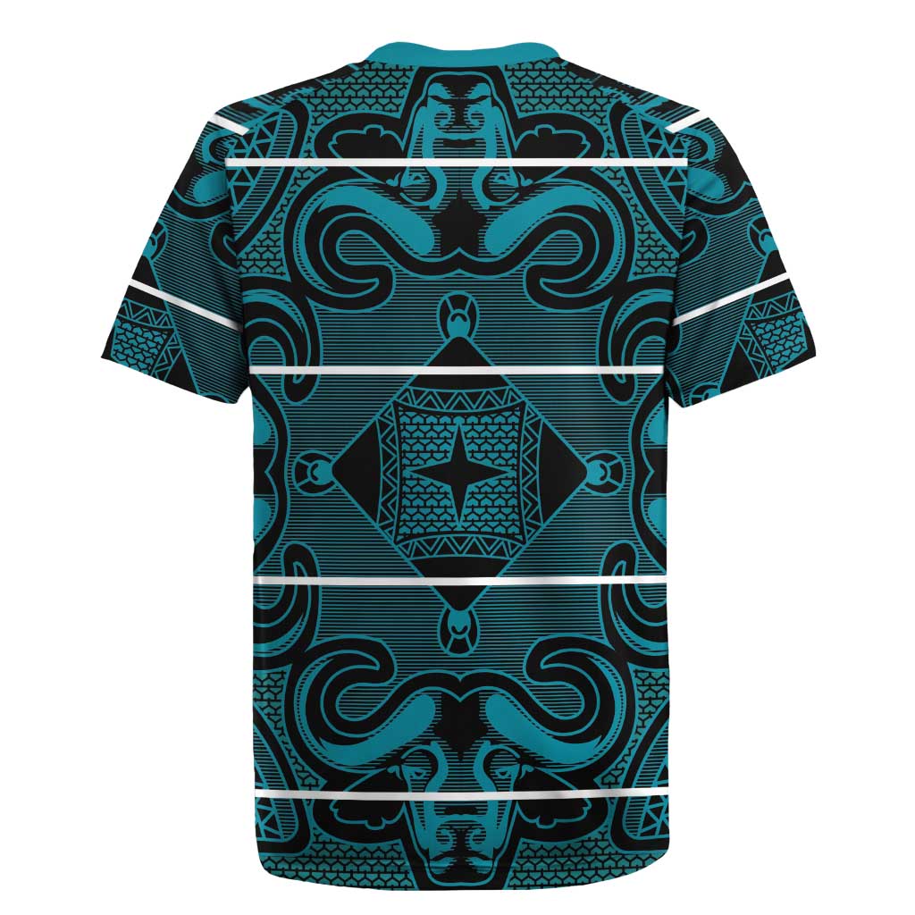 Basotho Blanket Rugby Jersey Lesotho Motlatsi Seanamarena Heritage - Lesotho Breeze - African Pride