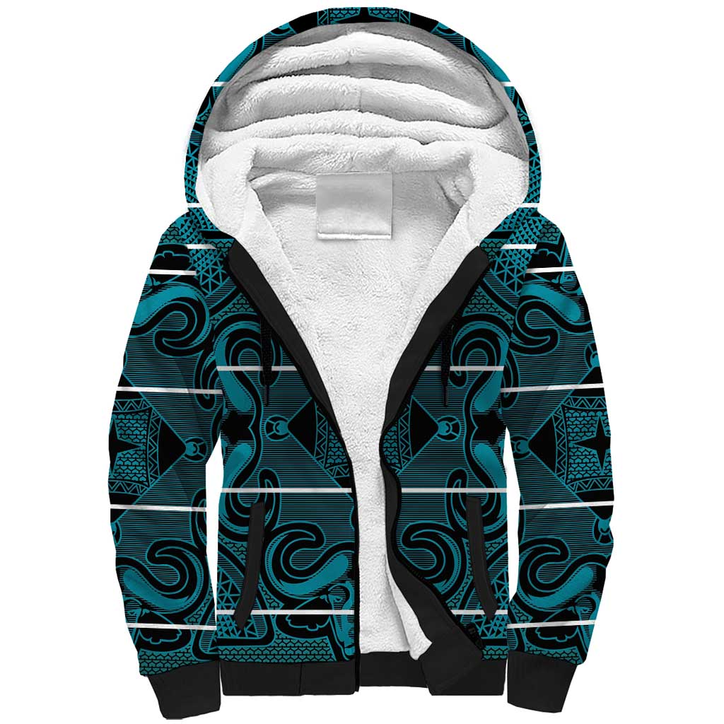 Basotho Blanket Sherpa Hoodie Lesotho Motlatsi Seanamarena Heritage - Lesotho Breeze - African Pride