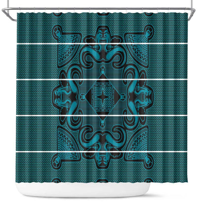 Basotho Blanket Shower Curtain Lesotho Motlatsi Seanamarena Heritage - Lesotho Breeze - African Pride