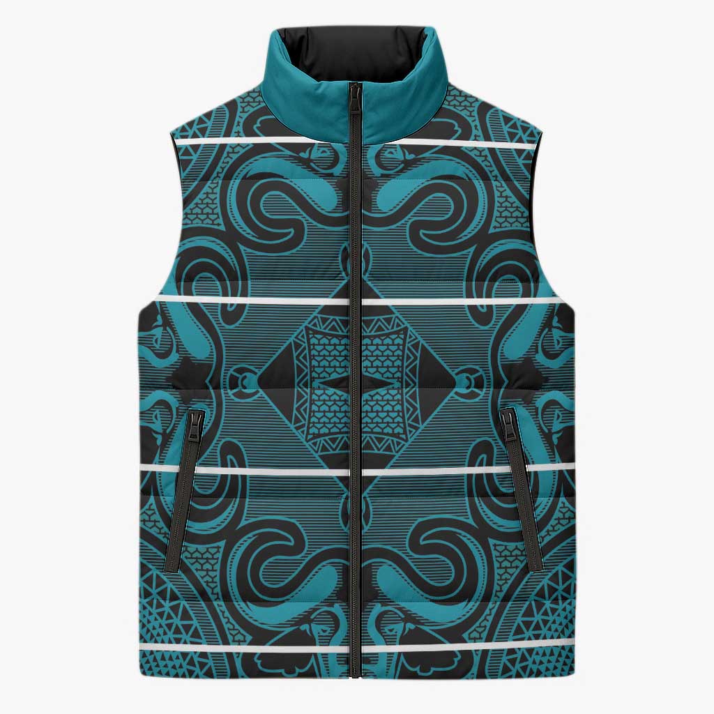 Lesotho Seanamarena - Motlatsi Sleeveless Puffer Jacket Basotho Traditional Blanket Style - Lesotho Breeze
