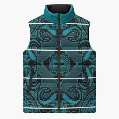 Lesotho Seanamarena - Motlatsi Sleeveless Puffer Jacket Basotho Traditional Blanket Style - Lesotho Breeze