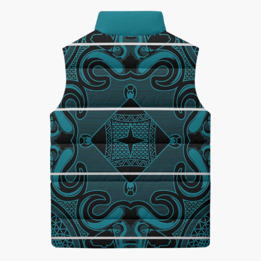 Lesotho Seanamarena - Motlatsi Sleeveless Puffer Jacket Basotho Traditional Blanket Style - Lesotho Breeze