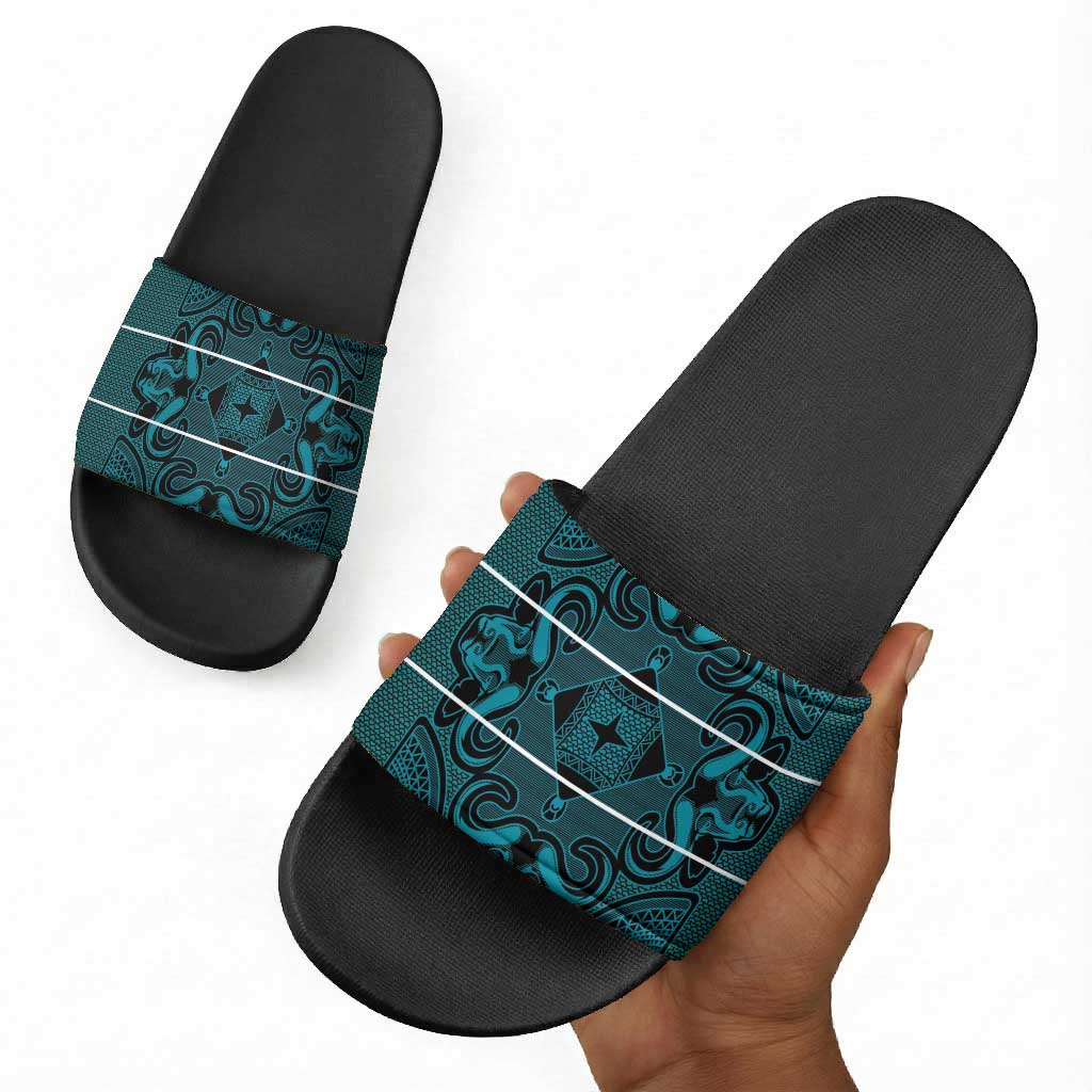 Lesotho Seanamarena - Motlatsi Slide Sandals Basotho Traditional Blanket Style - Lesotho Breeze