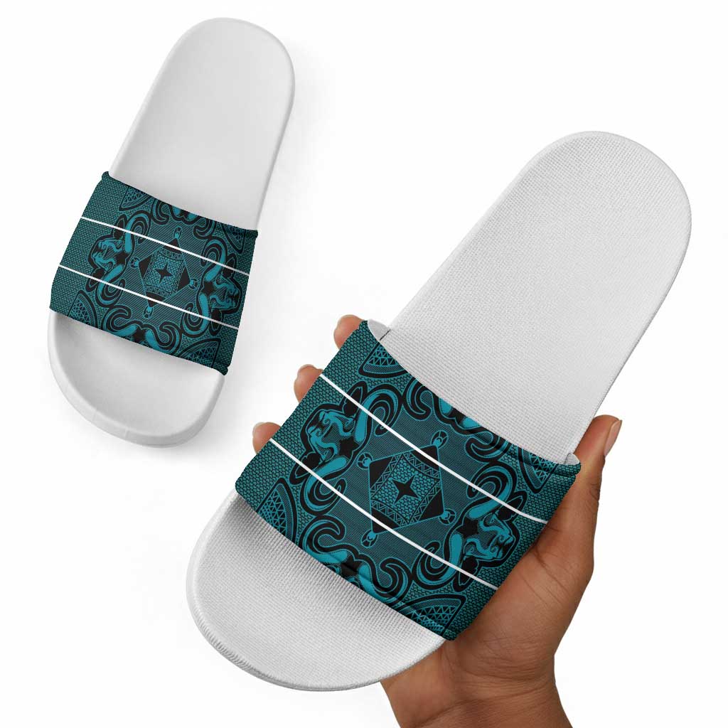Lesotho Seanamarena - Motlatsi Slide Sandals Basotho Traditional Blanket Style - Lesotho Breeze