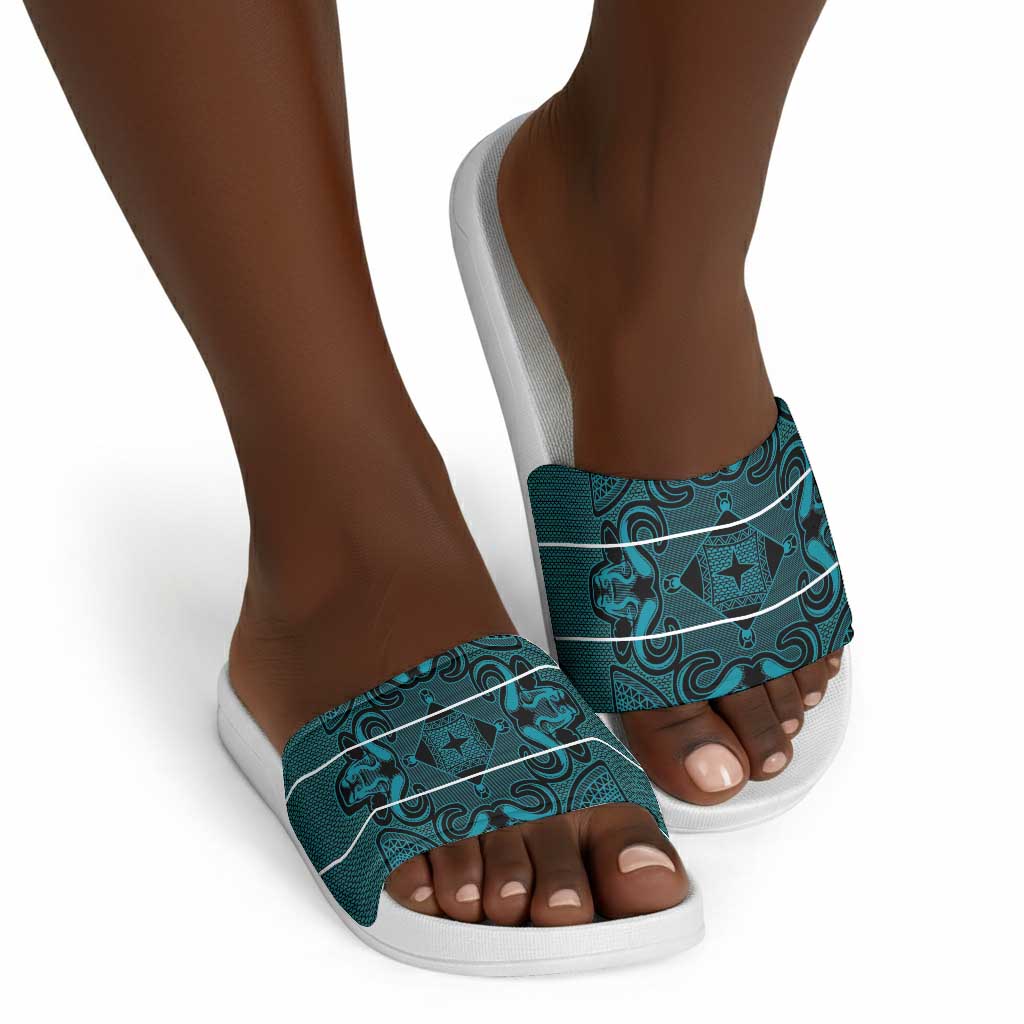 Lesotho Seanamarena - Motlatsi Slide Sandals Basotho Traditional Blanket Style - Lesotho Breeze