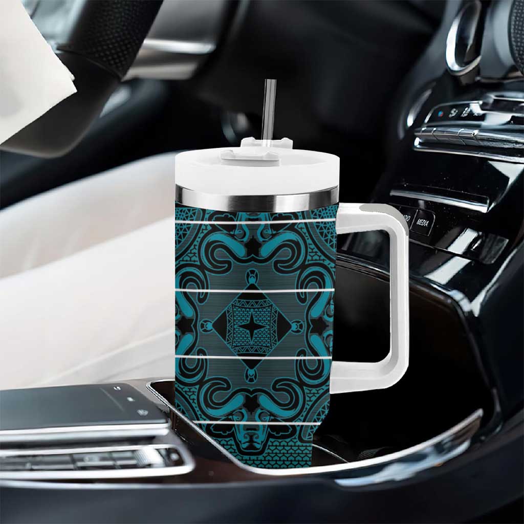 Basotho Blanket Tumbler With Handle Lesotho Motlatsi Seanamarena Heritage - Lesotho Breeze - African Pride