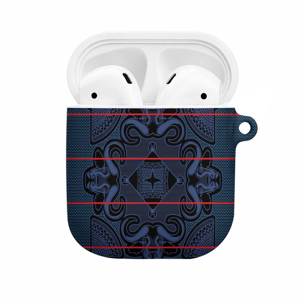 Lesotho Seanamarena - Motlatsi AirPods Case Basotho Traditional Blanket Style - Blue