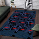 Basotho Blanket Area Rug Lesotho Motlatsi Seanamarena Heritage - Blue - African Pride