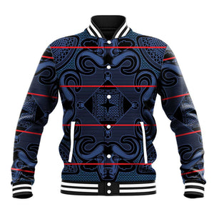 Basotho Blanket Baseball Jacket Lesotho Motlatsi Seanamarena Heritage - Blue - African Pride