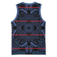Basotho Blanket Basketball Jersey Lesotho Motlatsi Seanamarena Heritage - Blue LT15