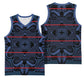 Basotho Blanket Basketball Jersey Lesotho Motlatsi Seanamarena Heritage - Blue LT15