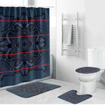 Lesotho Seanamarena - Motlatsi Bathroom Set Basotho Traditional Blanket Style - Blue