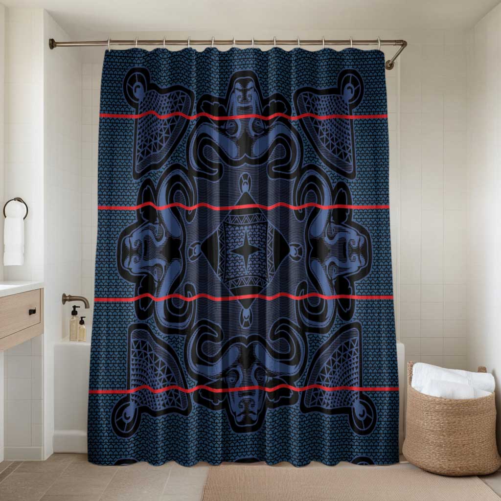 Lesotho Seanamarena - Motlatsi Bathroom Set Basotho Traditional Blanket Style - Blue