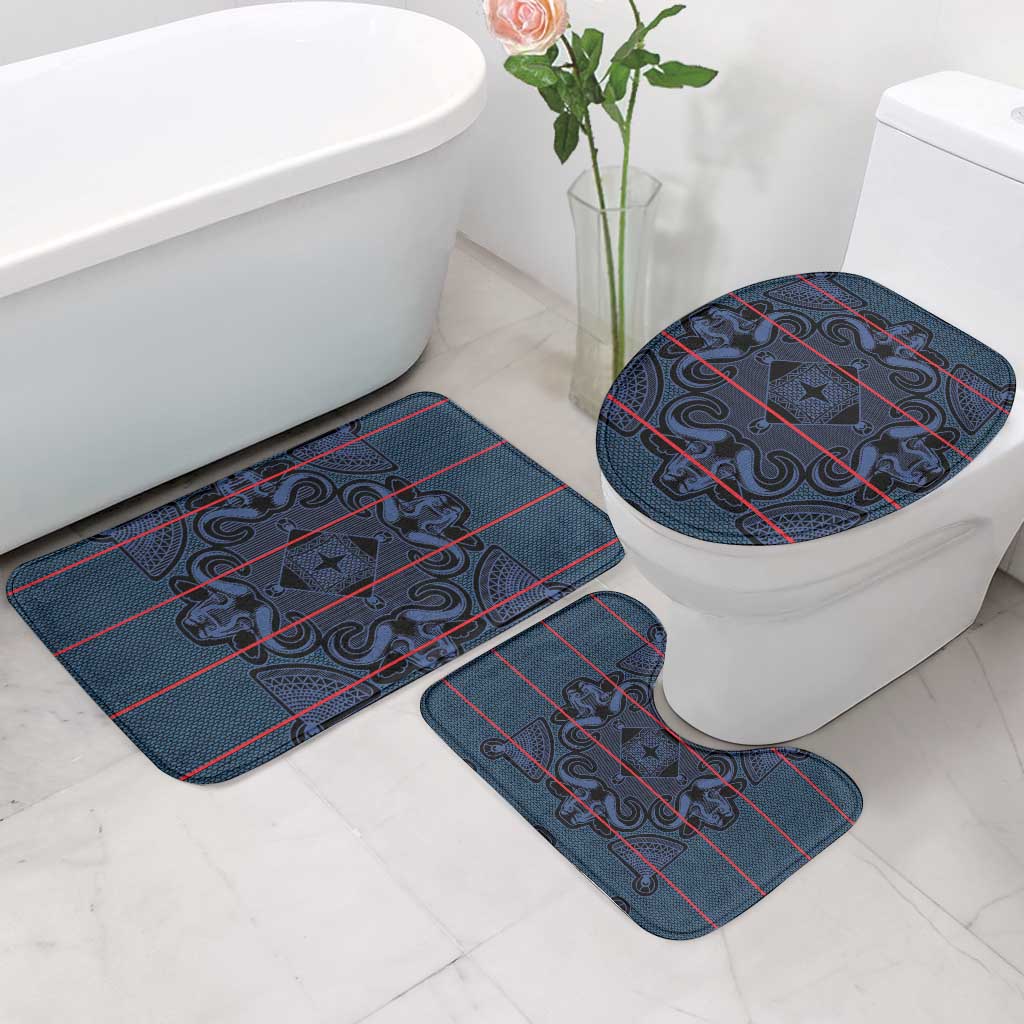 Lesotho Seanamarena - Motlatsi Bathroom Set Basotho Traditional Blanket Style - Blue