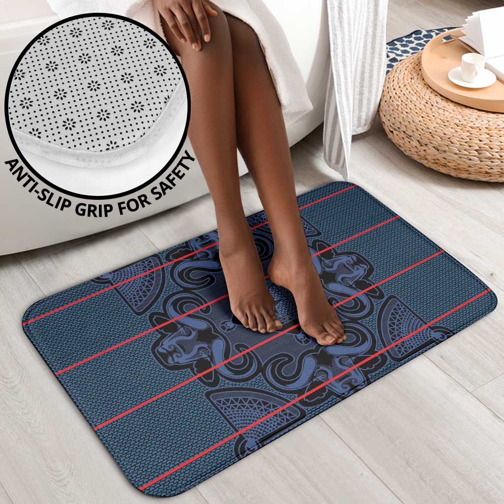 Lesotho Seanamarena - Motlatsi Bathroom Set Basotho Traditional Blanket Style - Blue