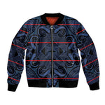 Basotho Blanket Bomber Jacket Lesotho Motlatsi Seanamarena Heritage - Blue - African Pride