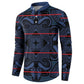Lesotho Seanamarena - Motlatsi Button Sweatshirt Basotho Traditional Blanket Style - Blue