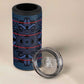 Basotho Blanket 4 in 1 Can Cooler Tumbler Lesotho Motlatsi Seanamarena Heritage - Blue - African Pride