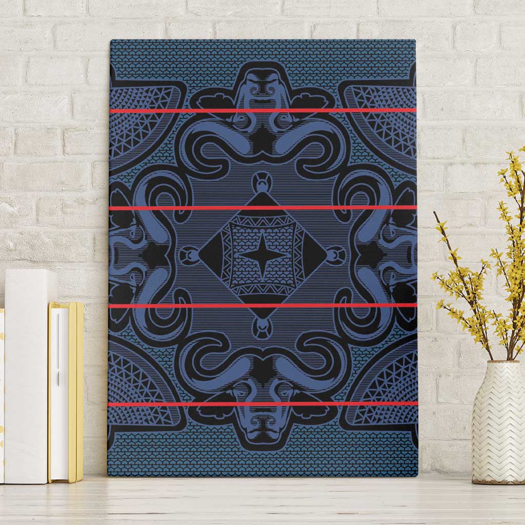 Basotho Blanket Canvas Wall Art Lesotho Motlatsi Seanamarena Heritage - Blue - African Pride