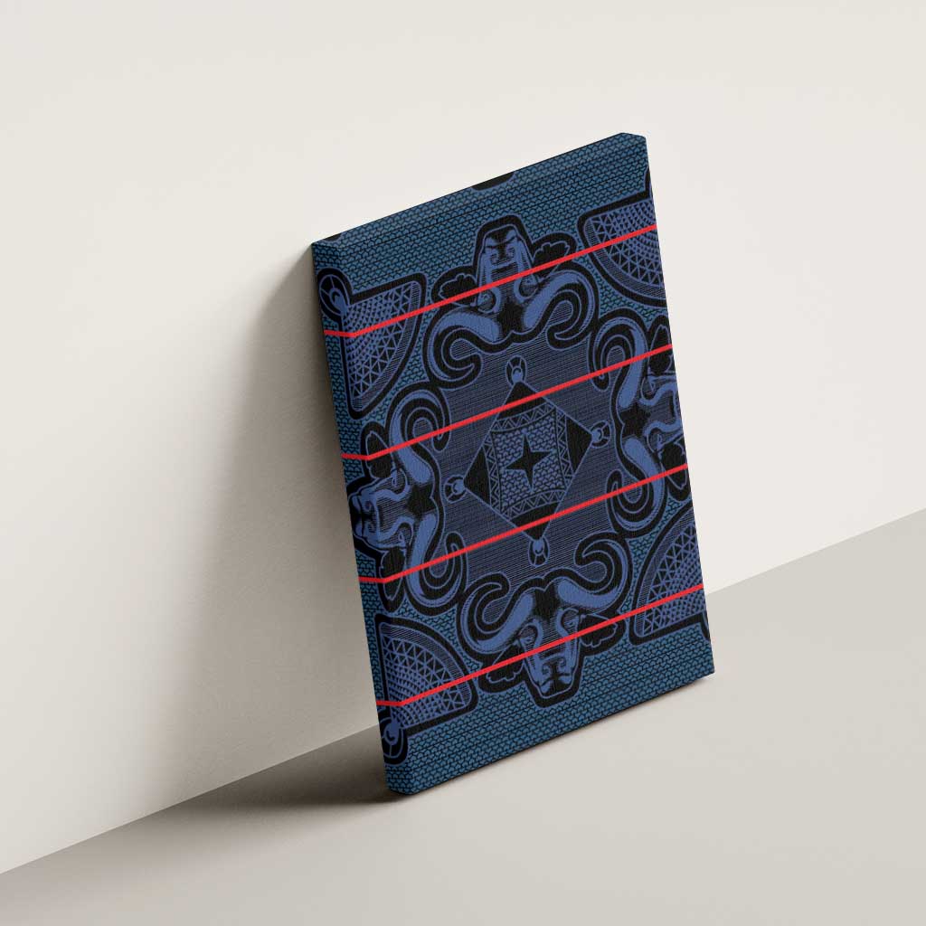 Basotho Blanket Canvas Wall Art Lesotho Motlatsi Seanamarena Heritage - Blue - African Pride
