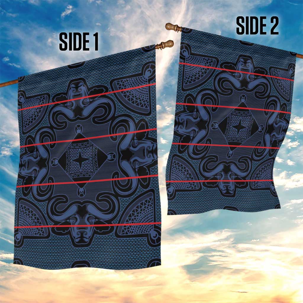 Basotho Blanket Garden Flag Lesotho Motlatsi Seanamarena Heritage - Blue - African Pride