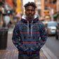 Basotho Blanket Hoodie Lesotho Motlatsi Seanamarena Heritage - Blue - African Pride