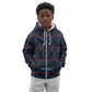 Basotho Blanket Kid Hoodie Lesotho Motlatsi Seanamarena Heritage - Blue - African Pride