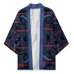 Lesotho Seanamarena - Motlatsi Kimono Basotho Traditional Blanket Style - Blue