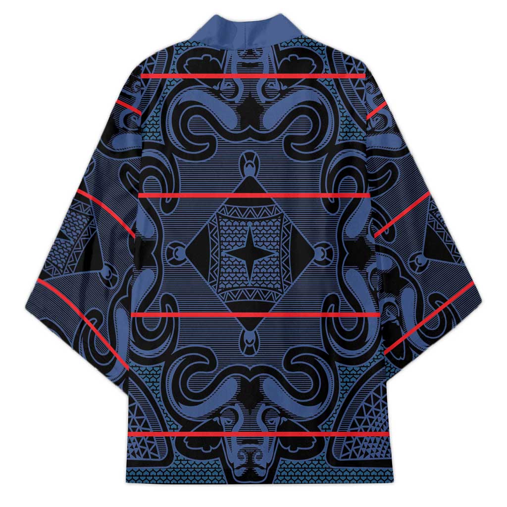 Lesotho Seanamarena - Motlatsi Kimono Basotho Traditional Blanket Style - Blue