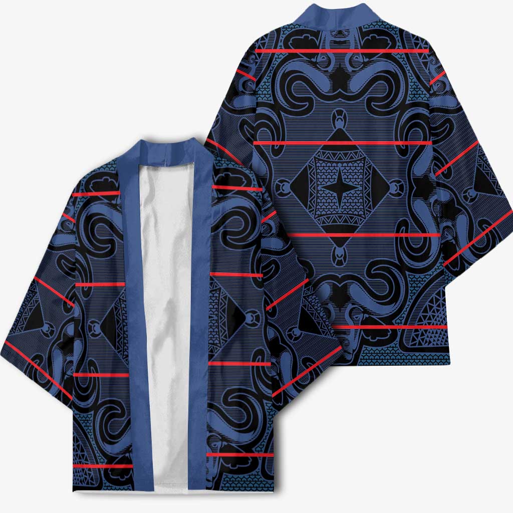 Lesotho Seanamarena - Motlatsi Kimono Basotho Traditional Blanket Style - Blue