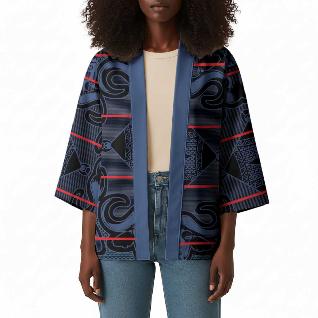 Lesotho Seanamarena - Motlatsi Kimono Basotho Traditional Blanket Style - Blue