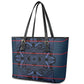 Basotho Blanket Leather Tote Bag Lesotho Motlatsi Seanamarena Heritage - Blue - African Pride