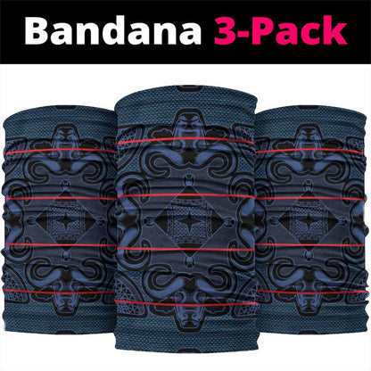 Basotho Blanket Neck Gaiter Lesotho Motlatsi Seanamarena Heritage - Blue LT15
