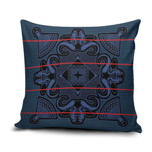 Lesotho Seanamarena - Motlatsi Pillow Cover Basotho Traditional Blanket Style - Blue
