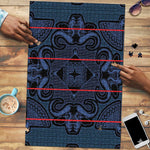Lesotho Seanamarena - Motlatsi Puzzle Basotho Traditional Blanket Style - Blue