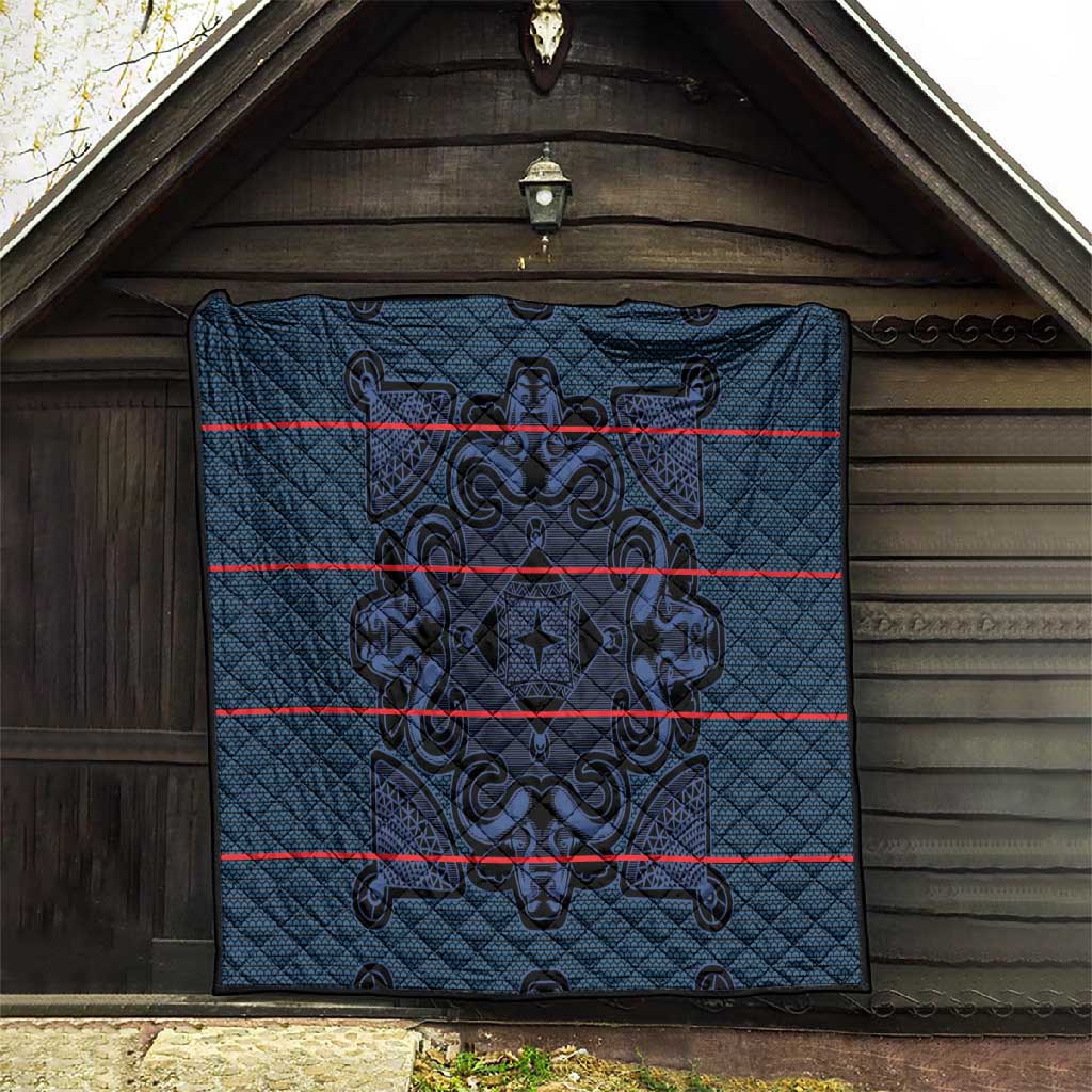Basotho Blanket Quilt Lesotho Motlatsi Seanamarena Heritage - Blue - African Pride