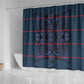 Basotho Blanket Shower Curtain Lesotho Motlatsi Seanamarena Heritage - Blue - African Pride