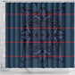 Basotho Blanket Shower Curtain Lesotho Motlatsi Seanamarena Heritage - Blue - African Pride