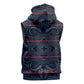 Basotho Blanket Sleeveless Hoodie Lesotho Motlatsi Seanamarena Heritage - Blue - African Pride