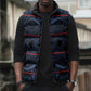 Lesotho Seanamarena - Motlatsi Sleeveless Puffer Jacket Basotho Traditional Blanket Style - Blue