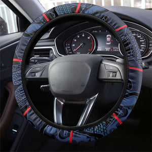 Basotho Blanket Steering Wheel Cover Lesotho Motlatsi Seanamarena Heritage - Blue - African Pride