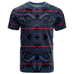 Basotho Blanket T shirt Lesotho Motlatsi Seanamarena Heritage - Blue - African Pride