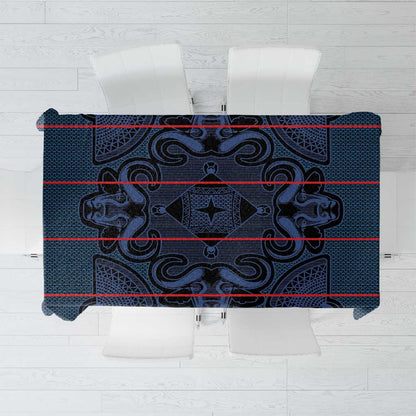 Basotho Blanket Tablecloth Lesotho Motlatsi Seanamarena Heritage - Blue - African Pride