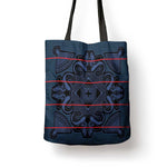Lesotho Seanamarena - Motlatsi Tote Bag Basotho Traditional Blanket Style - Blue