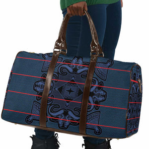 Lesotho Seanamarena - Motlatsi Travel Bag Basotho Traditional Blanket Style - Blue