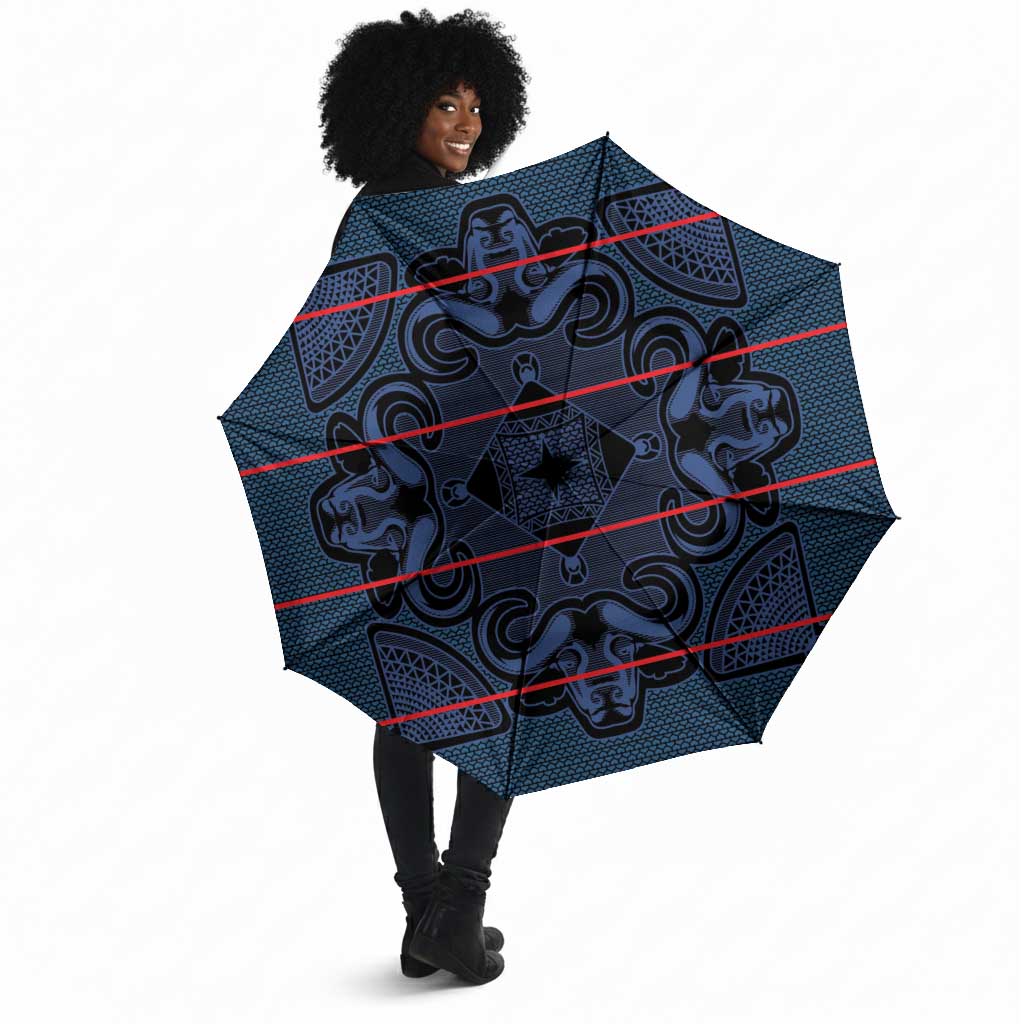 Lesotho Seanamarena - Motlatsi Umbrella Basotho Traditional Blanket Style - Blue