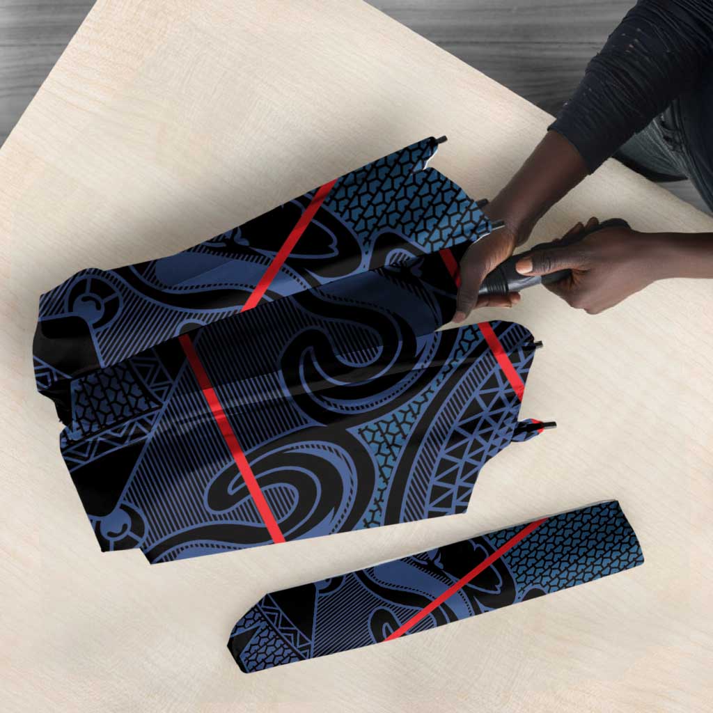 Lesotho Seanamarena - Motlatsi Umbrella Basotho Traditional Blanket Style - Blue